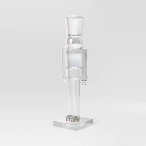 Target Wondershop 10” Acrylic Nutcracker Clear Christmas Decor NEW